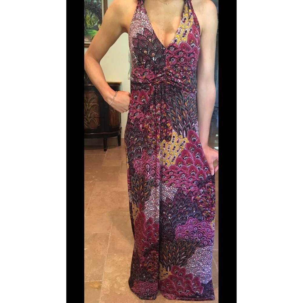 Cristina Love - Maxi Pattern Fuchsia Dress